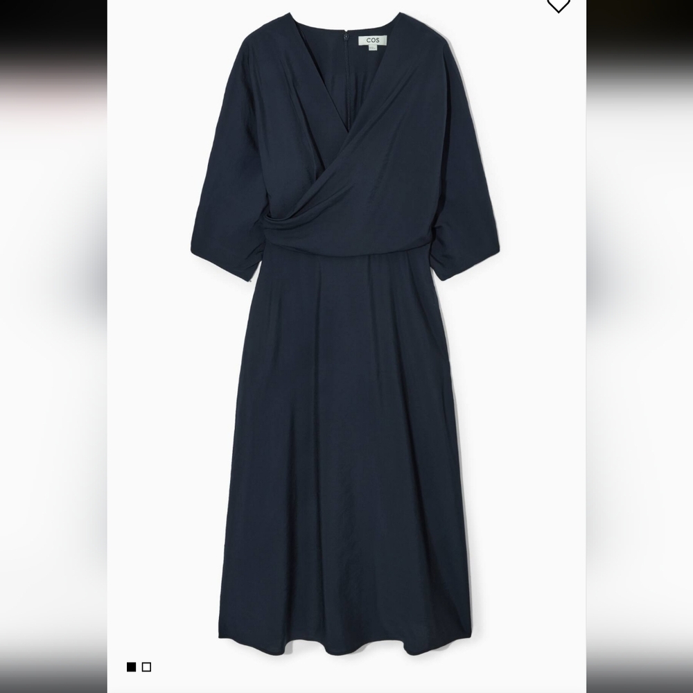 NWT COS Puff sleeve Midi Dress Sz 12